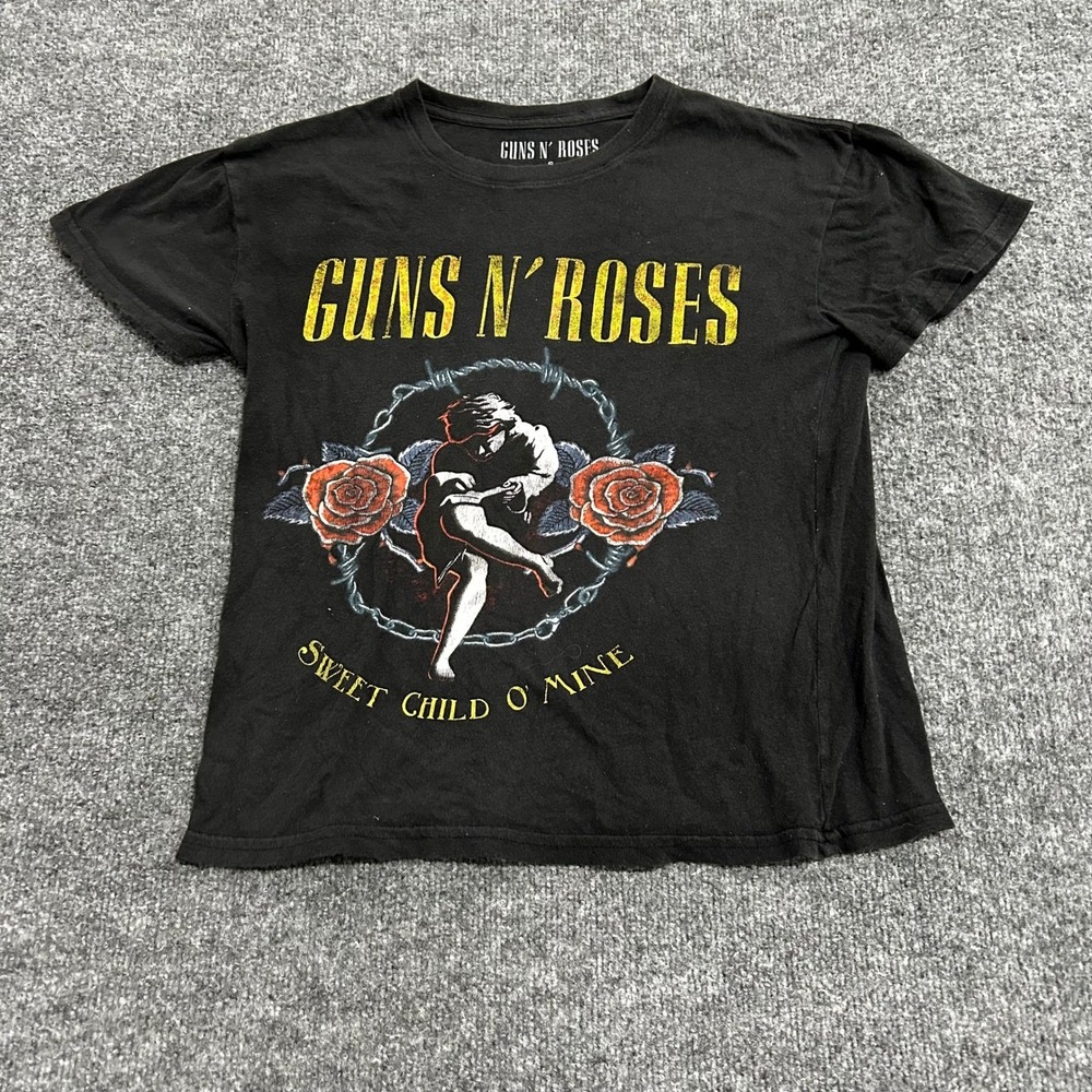 Guns N' Roses T-Shirt Womens Size S Black Sweet Child O' Mine Graphic Rock Band
